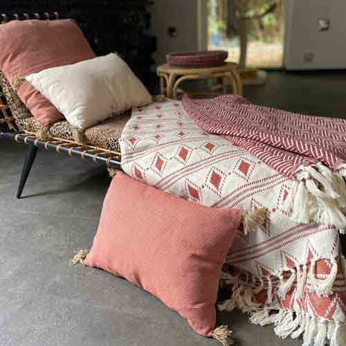 Bedspread Throw BOHO Terracotta 160x250cm – Lantara