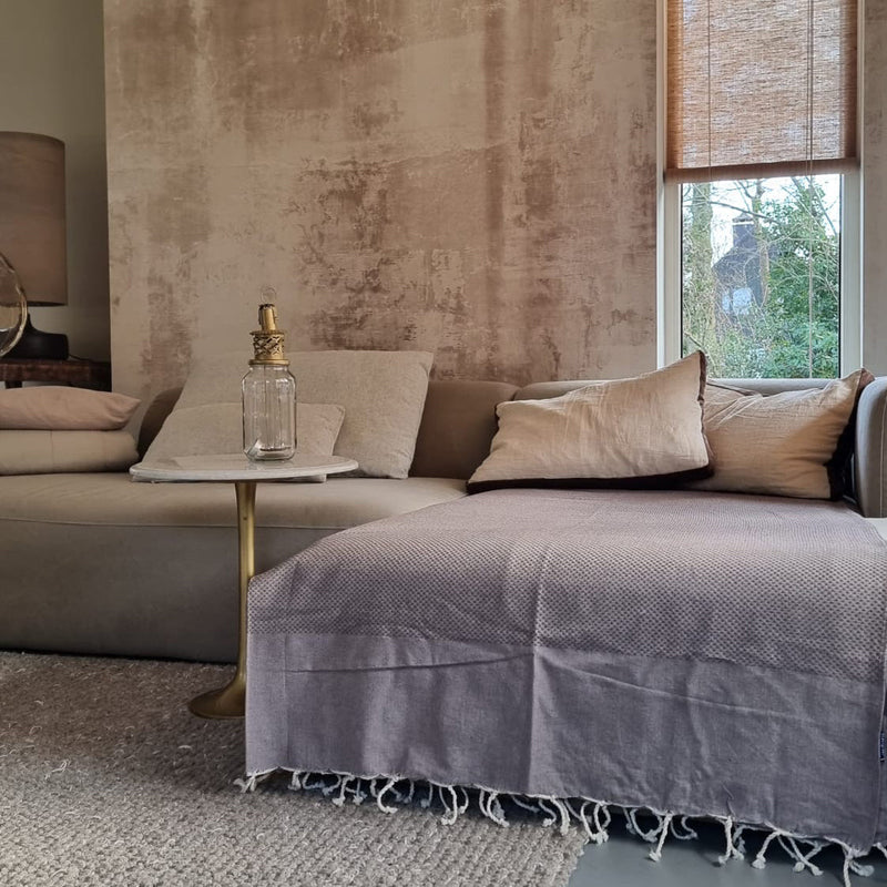 Grand Foulard Plaid Japandi stijl