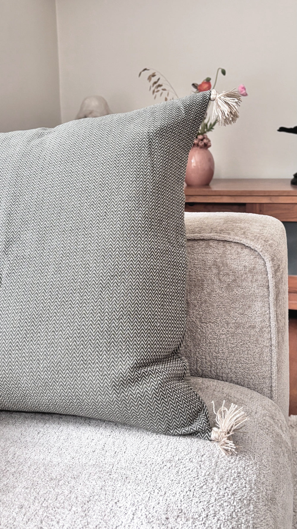 Kussen Pompons - Groen - 55x55cm