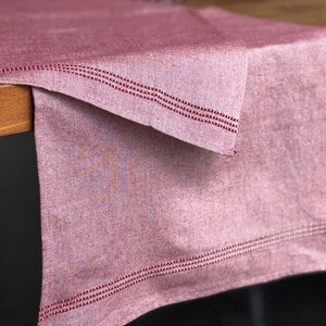 Tafelkleed - Katoen - Bordeaux rood - 150x300cm