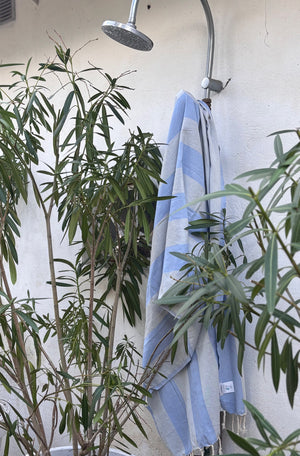 Hamamdoek Amalfi - Lichtblauw - 100x200cm