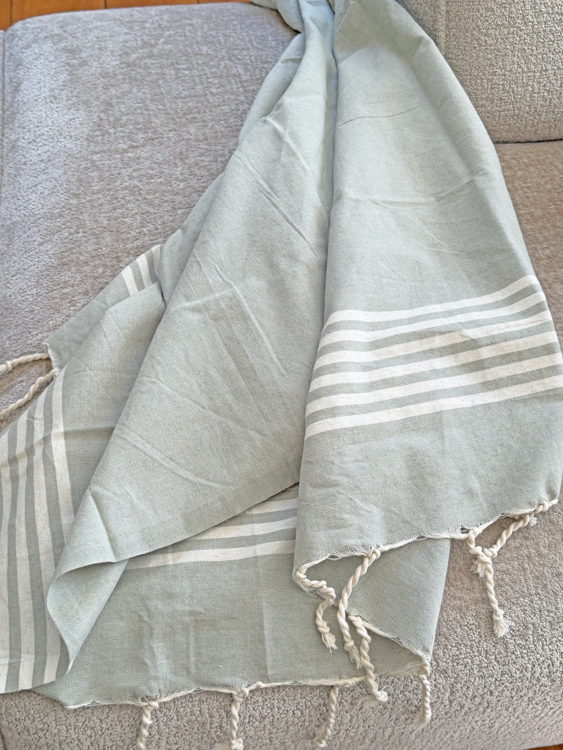 Hamam towel Provence - Olive Gray Green - 100x200cm