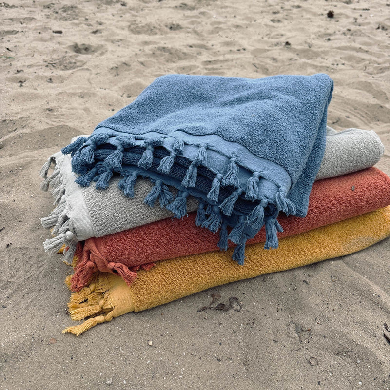 Hammam towel Terry cloth - Saffron Yellow - 90x190cm
