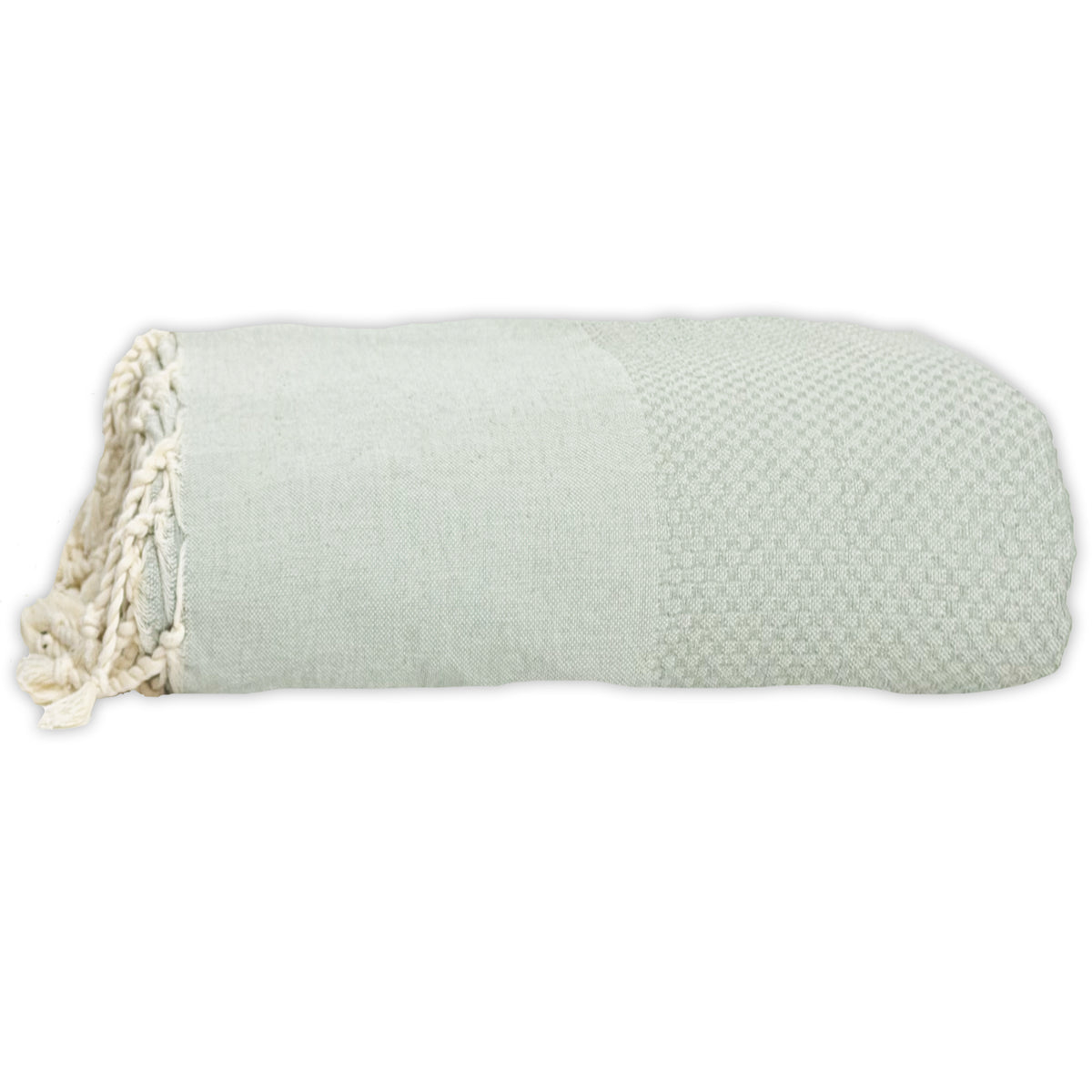 Plaid of grand foulard  Wafel - Celadon Groen 190x300cm