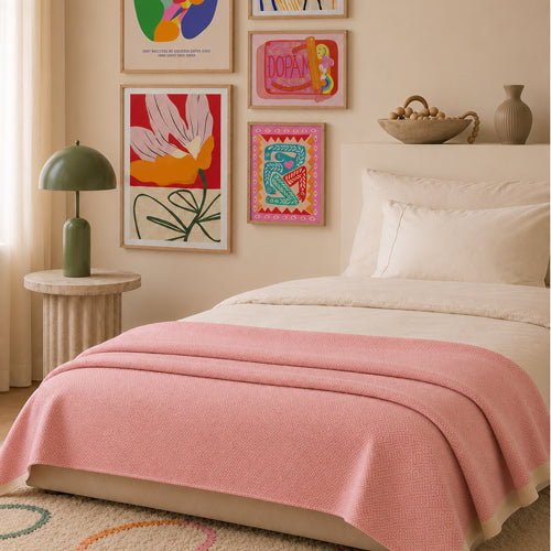 Plaid Diamant - Roze - 190x280cm