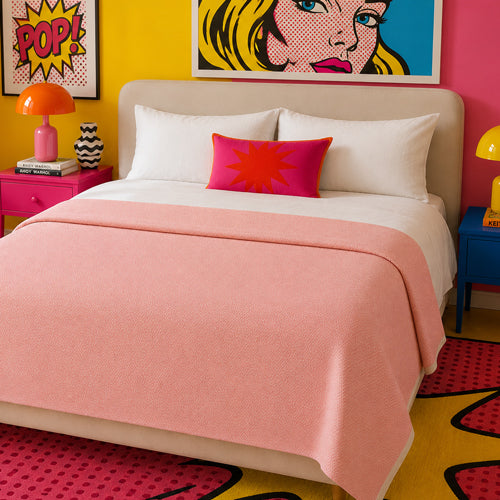 Plaid Diamant - Roze - 190x280cm