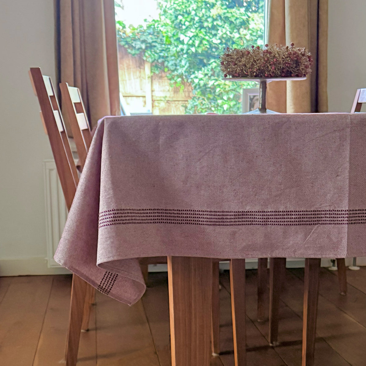 Tafelkleed - Katoen - Bordeaux rood - 150x300cm