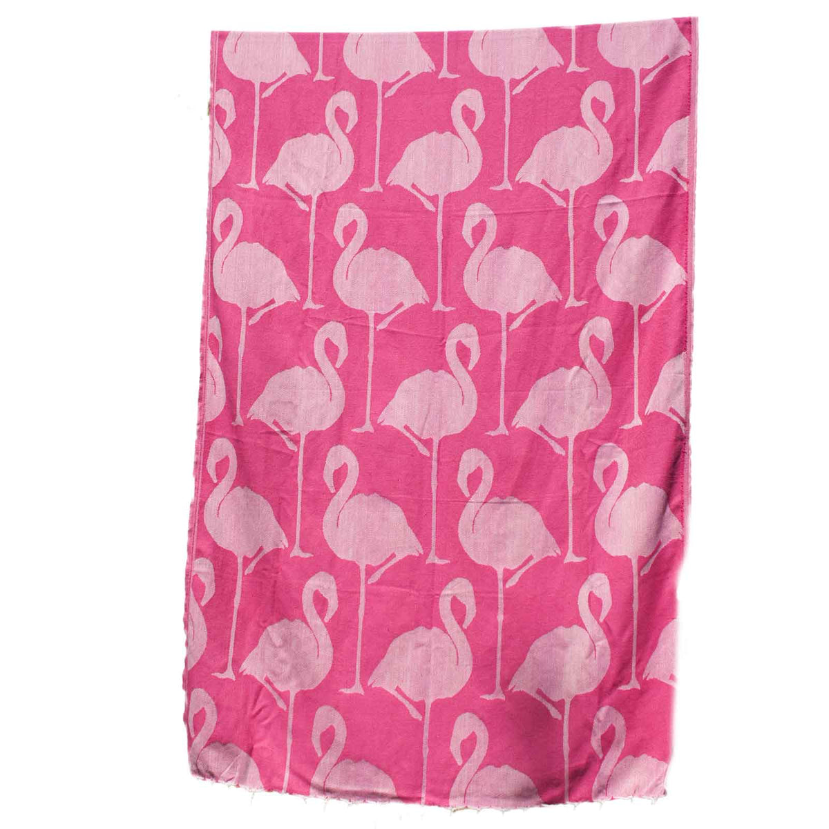 Hammam towel terry cloth - White with Red Coral - 95x190cm