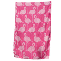 Hammam towel terry cloth - White with Red Coral - 95x190cm