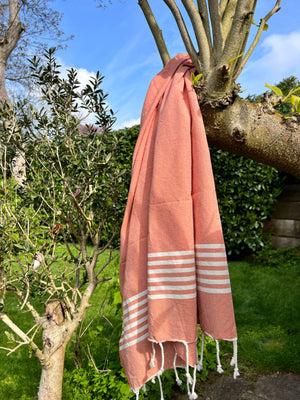 Hamamdoek Provence - Peach Terracotta - 100x200cm