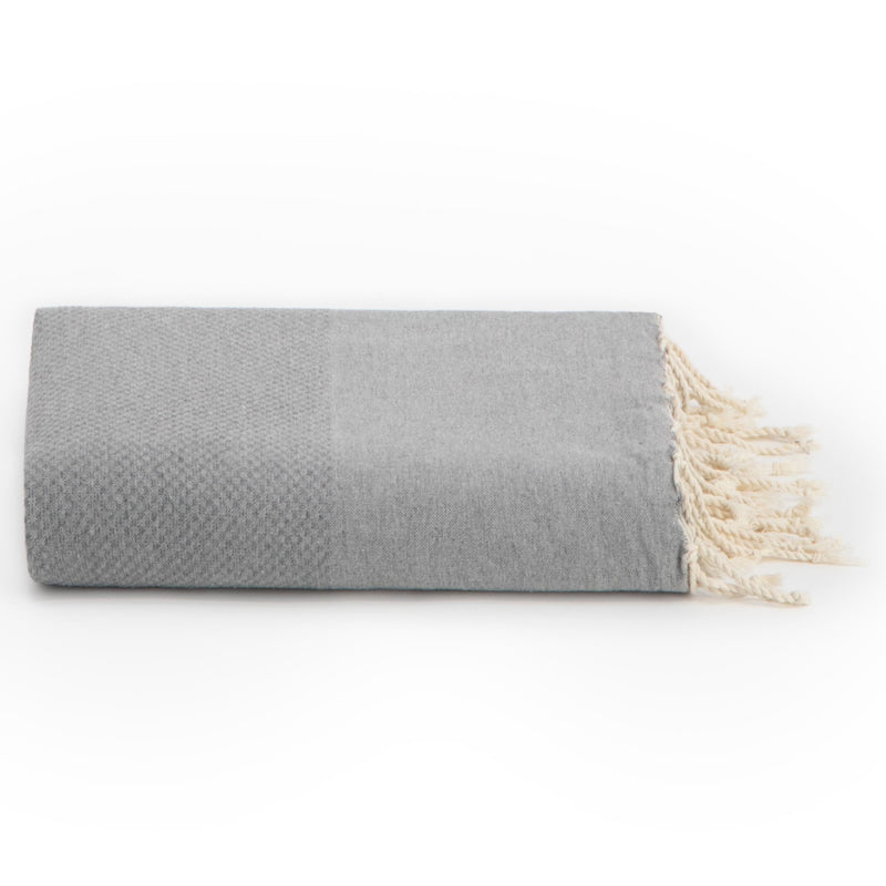 Plaid or throw cotton - Gray - 190x300cm