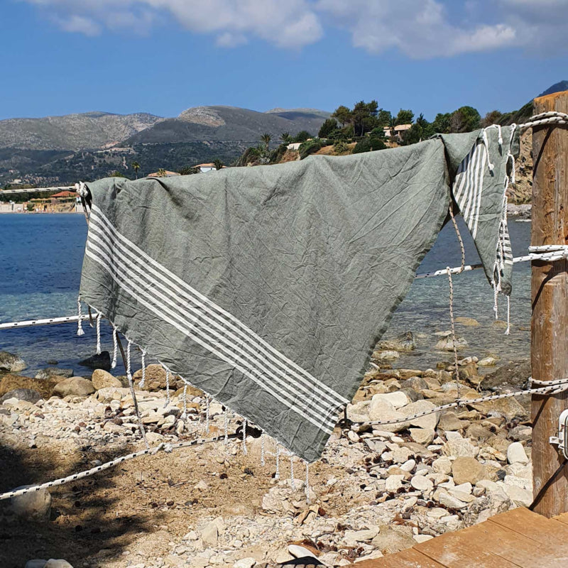 Hamam towel Provence - Moss green - 100x200cm