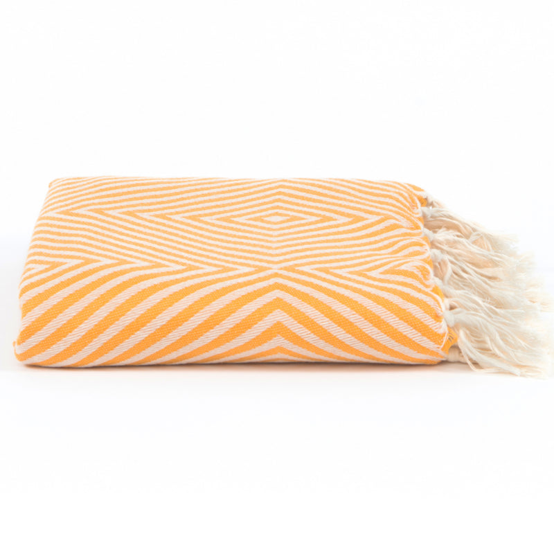 Plaid Oslo Wool Cotton - Saffron Yellow - 120x150cm