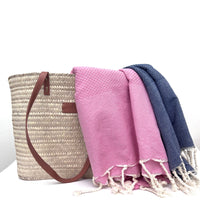 Duo Pack Holiday Package Hammam Towels - Pink Blue - 2x