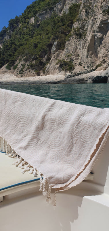 Hamam towel Circles - Sand - 100x200cm
