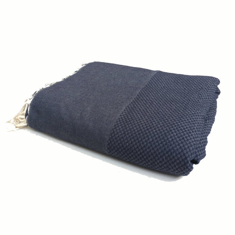 Plaid of grand foulard - Marine Blauw - 190x300cm