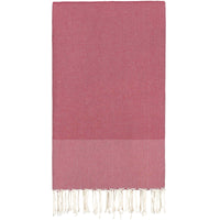 Rode grand foulard of plaid van gerecycled katoen | Lantara