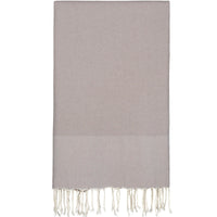 Grand foulard plaid wafel taupe 