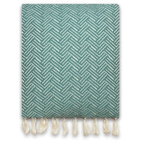 Plaid Blanket Wool - Vienna - Eucalyptus Green - 160x250cm