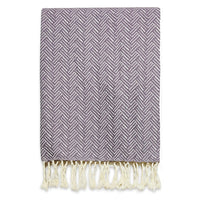 Plaid Blanket Wool - Vienna - Mauve - 160x250cm