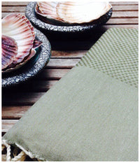 Hamam towel Waffle - Olive green - 100x200cm