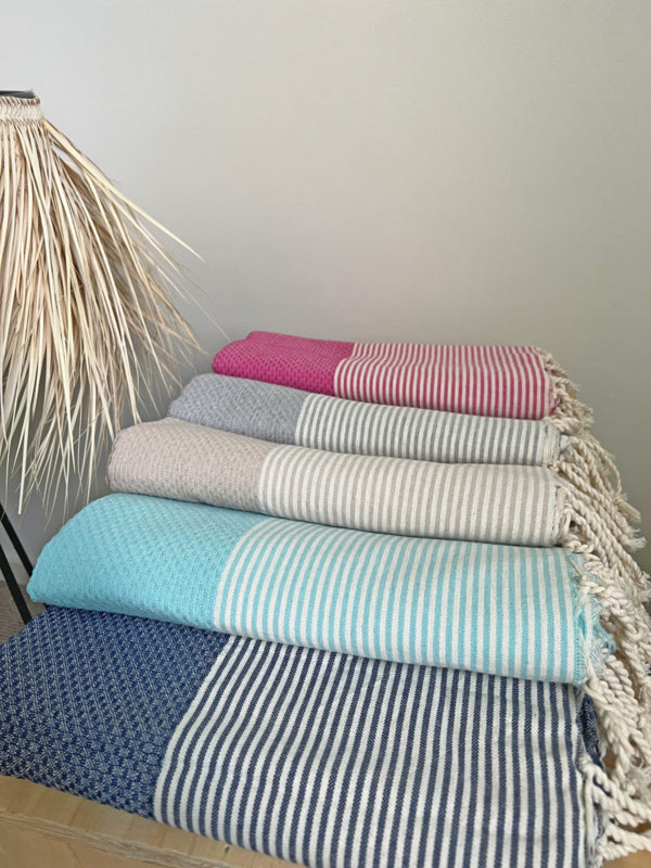 Hammam Towels Holiday Package 2 - Waffle Stripes (5x)