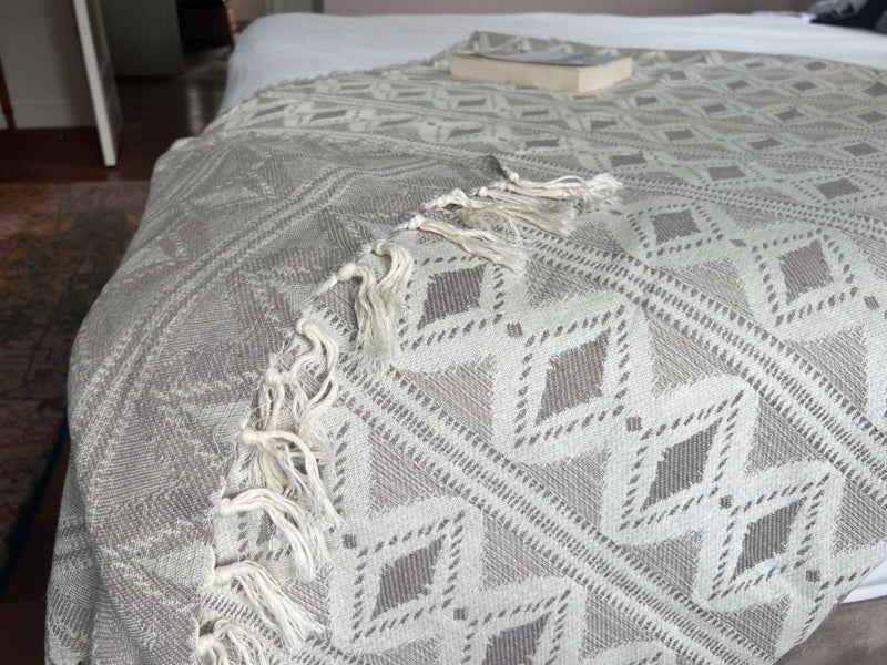 Bedspread Throw BOHO - Taupe - 160x250cm