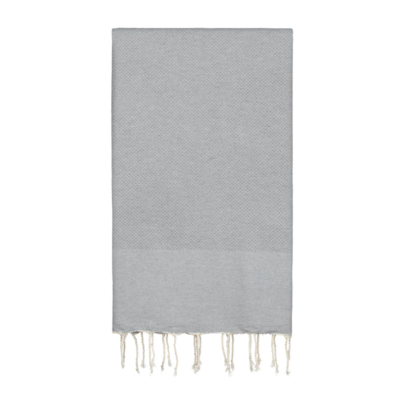Kariertes oder großes Foulard aus Baumwolle – Grau – 190 x 300 cm