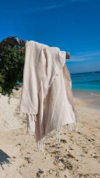 Hamam towel Circles - Sand - 100x200cm